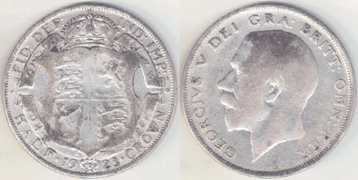 1923 Great Britain silver Half Crown A003815